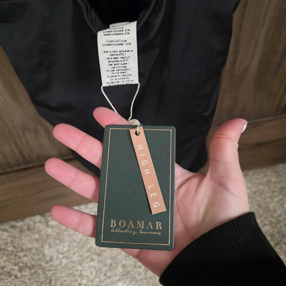 NWT Boamar Black One Piece Swimsuit - Picture 2 of 4